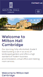 Mobile Screenshot of miltonhallcambridge.com